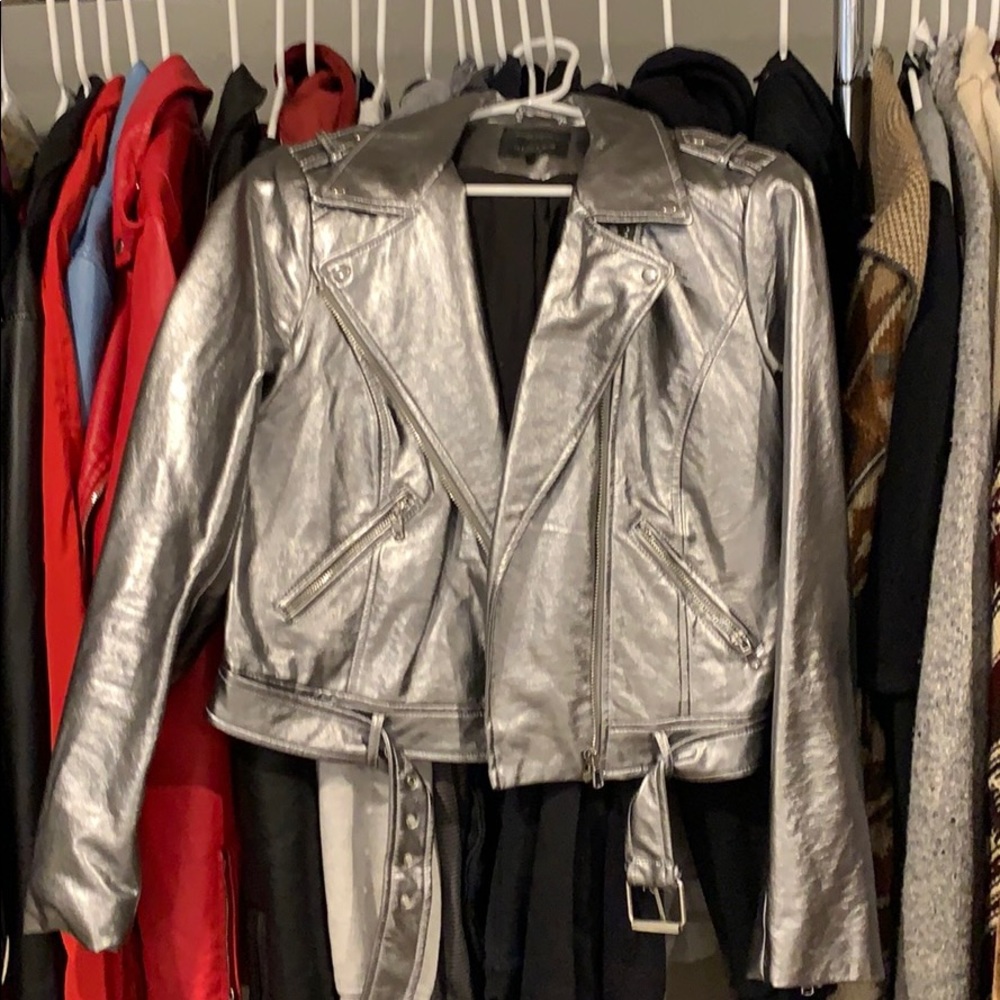 Silver leather jacket